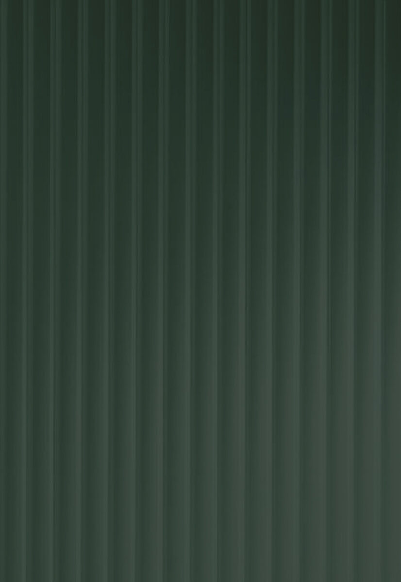 Dark green vertical striped furniture surface, modern and stylish design.